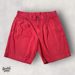 346 Brookes Brothers Men's Red Shorts Size 34 Casual Summer Wear Comfortable M03